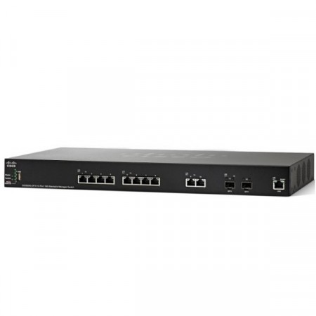 Cisco SG350XG-2F10 12-port 10GBase-T Stackable Switch 10G copper + 2 10G SFP+ plus 1 GE OOB management (2 10GE SFP+ (dedicated)