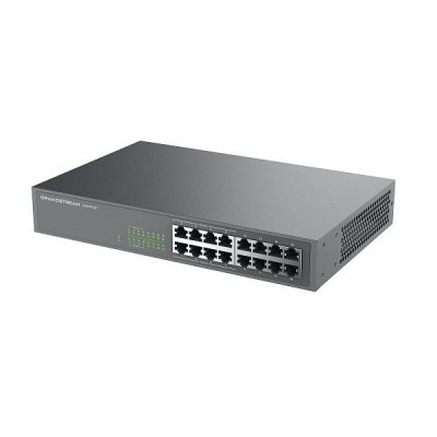 Grandstream GWN7702P Unmanaged Gigabit Switch 16 Ports 10/100/1000 Mbps RJ45, 8 ports POE af/at, Compatible with all brands and devices