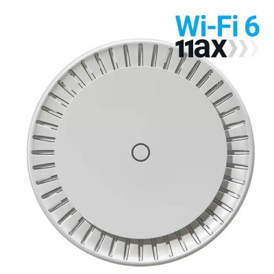 Mikrotik cAPGi-5HaxD2HaxD-TH (cAP ax) Gen 6 802.11ax 1800 Mbps Dual-band 2.4 / 5GHz Ceiling Wireless Access Point High-Gain Antennas, 2x Gigabit Ethernet ports PoE 802.3af/at Support, 48V 0.95A power adapter + Gigabit PoE injector (Included)