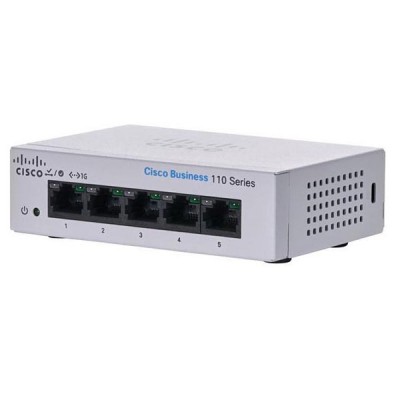 Cisco CBS110-5T-D-EU 10/100/1000 Mbps Unmanaged Desktop Gigabit Switch Layer 2 switching