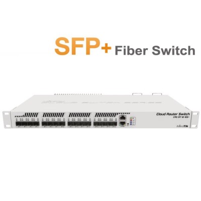 MikroTik CRS317-1G-16S+RM SFP Cloud Router Layer-3 Switch, SFP+ 16 Port (1.25/10G), + 1 Port RJ45 (1G), MikroTik RouterOS or SwitchOS, License level 6, Rack-Mount kit (Included)