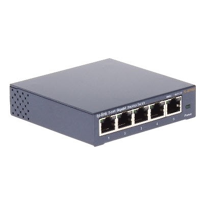 tp-link TL-SG105 5-Port 10/100/1000Mbps Green Unmanaged Ethernet Desktop Switch , Plug & Play, Fanless Metal Design, Shielded Ports							 							