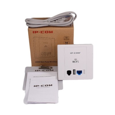 IP-COM AP255(TH)1xRJ45 Wall plate Wireless Access Point 2.4GHz 802.11b/g/n standard, 300Mbps, POE Support 802.3af (No Power Jack)