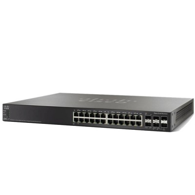 Cisco SG500X-24 24 10/100/1000 ports + 4*10 Gigabit Ethernet SFP+ (2*10 GE+ 2*10GE/5GE-Stacking Combo)