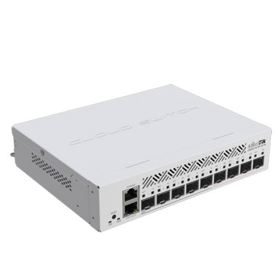 MikroTik CRS310-1G-5S-4S+IN SFP Cloud Router Layer-3 Switch, 5-Port 1G SFP + 4-Port 10G SFP+, + 1 Port RJ45, MikroTik RouterOS v7 / SwitchOS, License level 5, Rack-Mount kit (Included)