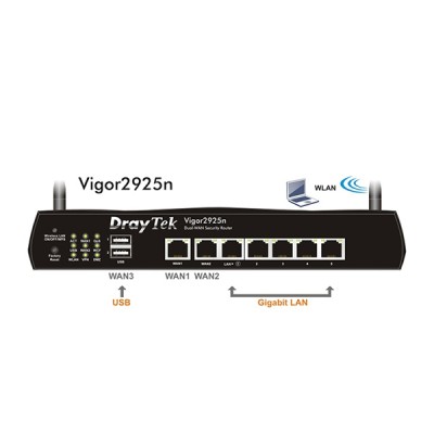 DrayTek Vigor2925n Dual-WAN Load Balancing High-Performance VPN Wireless Router