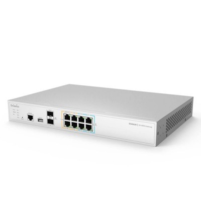 EnGenius ESG620 (Gateway6 8mG 2SFP+) Cloud-Managed VPN and SD-WAN with 8x 2.5-Gigabit (4 PoE+) Ethernet ports + 2 SFP+ slots, Rack-Mountable Steel Case