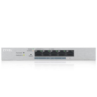 Zyxel GS1200-5HP v2 5-Port Web Managed PoE Gigabit Switch 1 Ports 10/100/1000BASE-T  + 4 Ports 10/100/1000BASE-T PoE