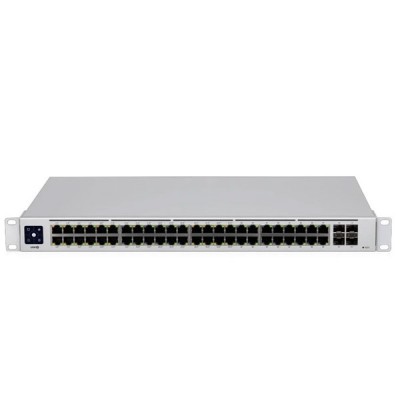 Ubiquiti USW-48 UniFi Switch 48-Port Gigabit Managed L2 + 4 SFP Port 1G + 1.3" LCM Display Touchscreen + Managed by UniFi Network Controller